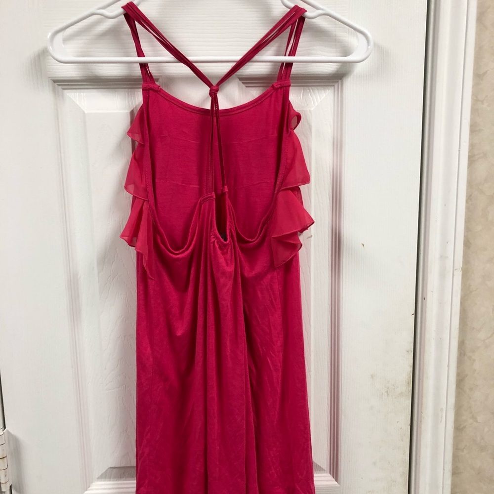 Express Ruffle Spaghetti Strap Tank - Picture 2 of 3